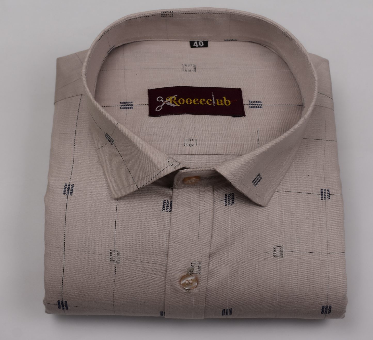 Dream Pink Color Check Butta Cotton Shirts
