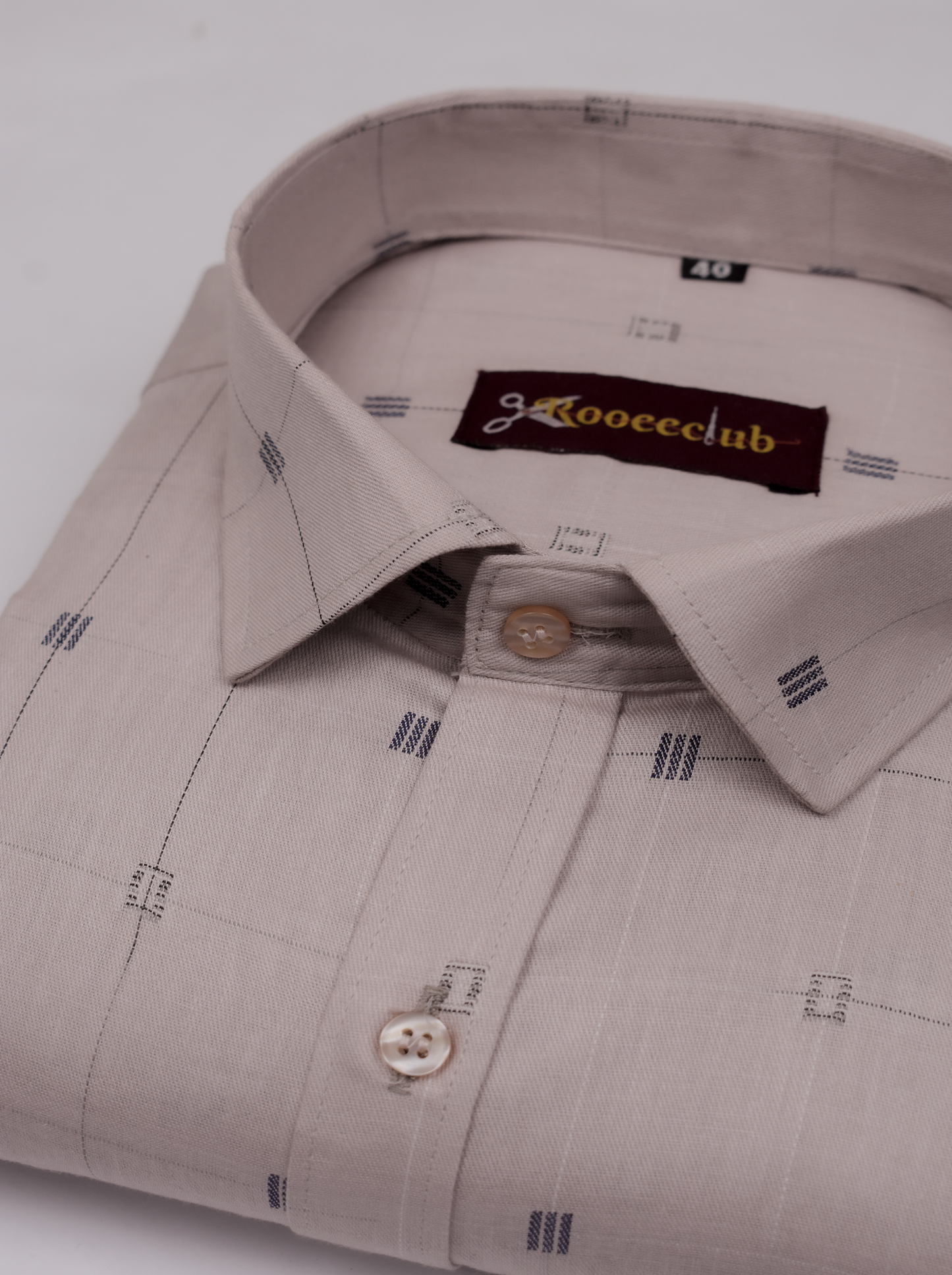 Dream Pink Color Check Butta Cotton Shirts