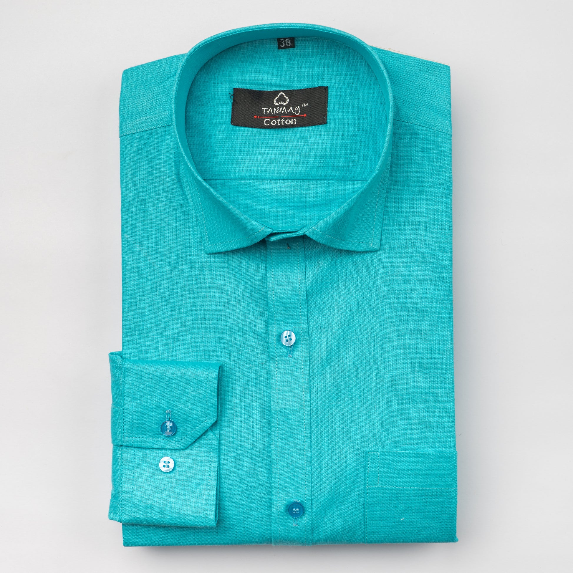 RAMA Green COLOR LINEN COTTON SHIRT FOR MEN