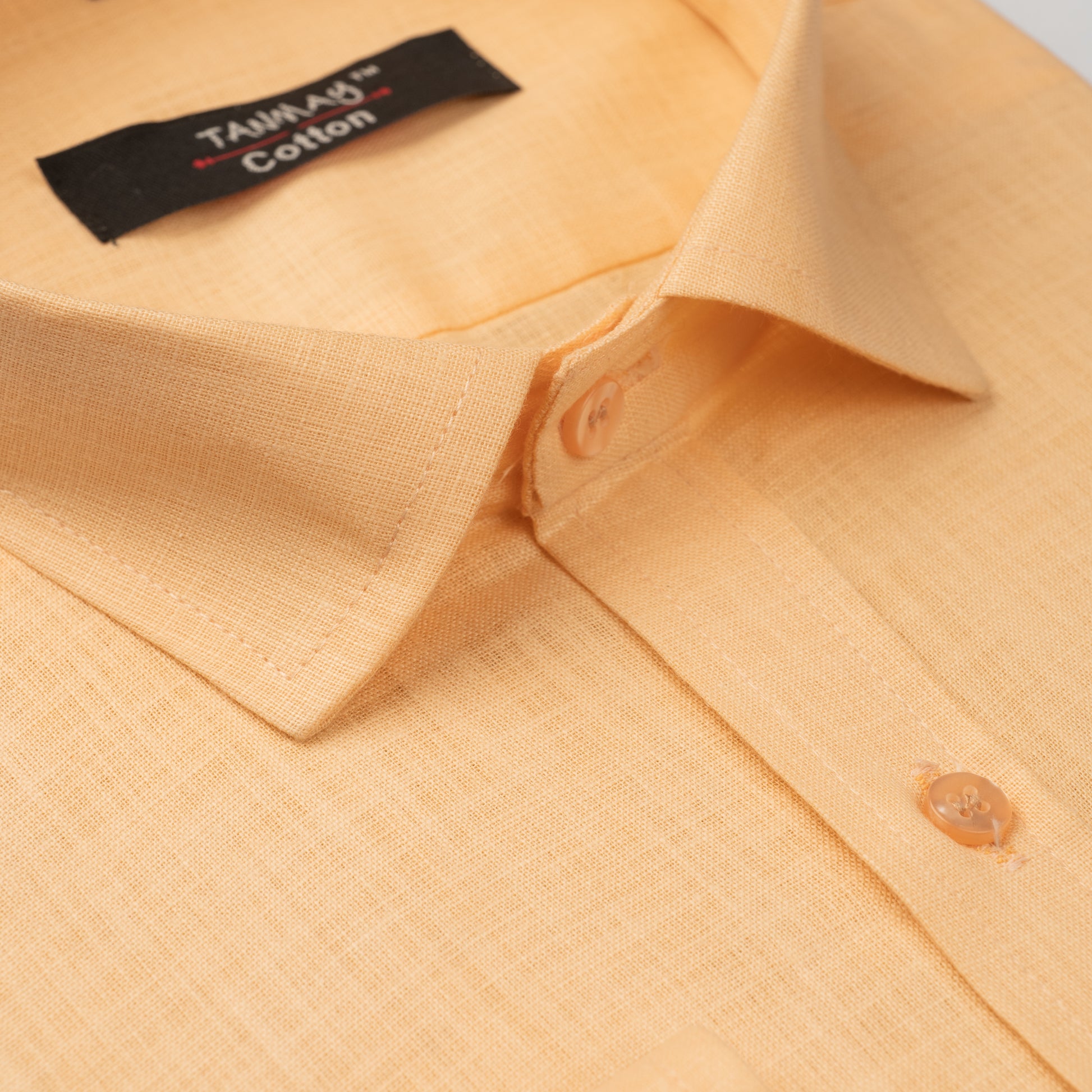 ORANGE COLOR LINEN COTTON SHIRT FOR MEN