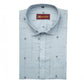 Astral Blue Color Check Butta Cotton Shirts