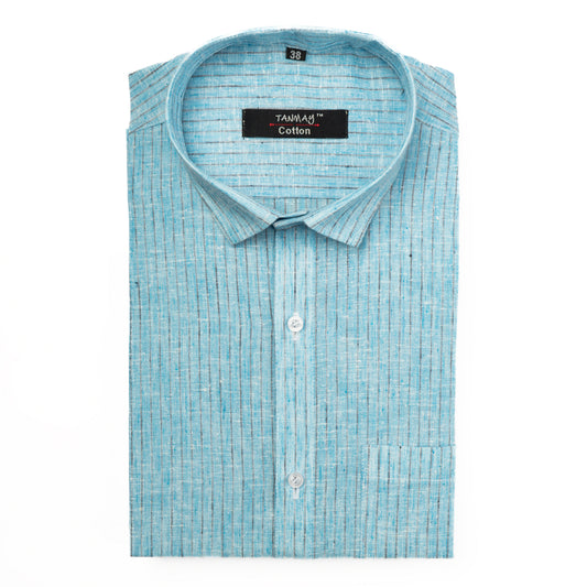 Blue Color Cotton Lining Shirts For Men