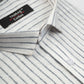 White Color Cotton Stripes Shirts For Men