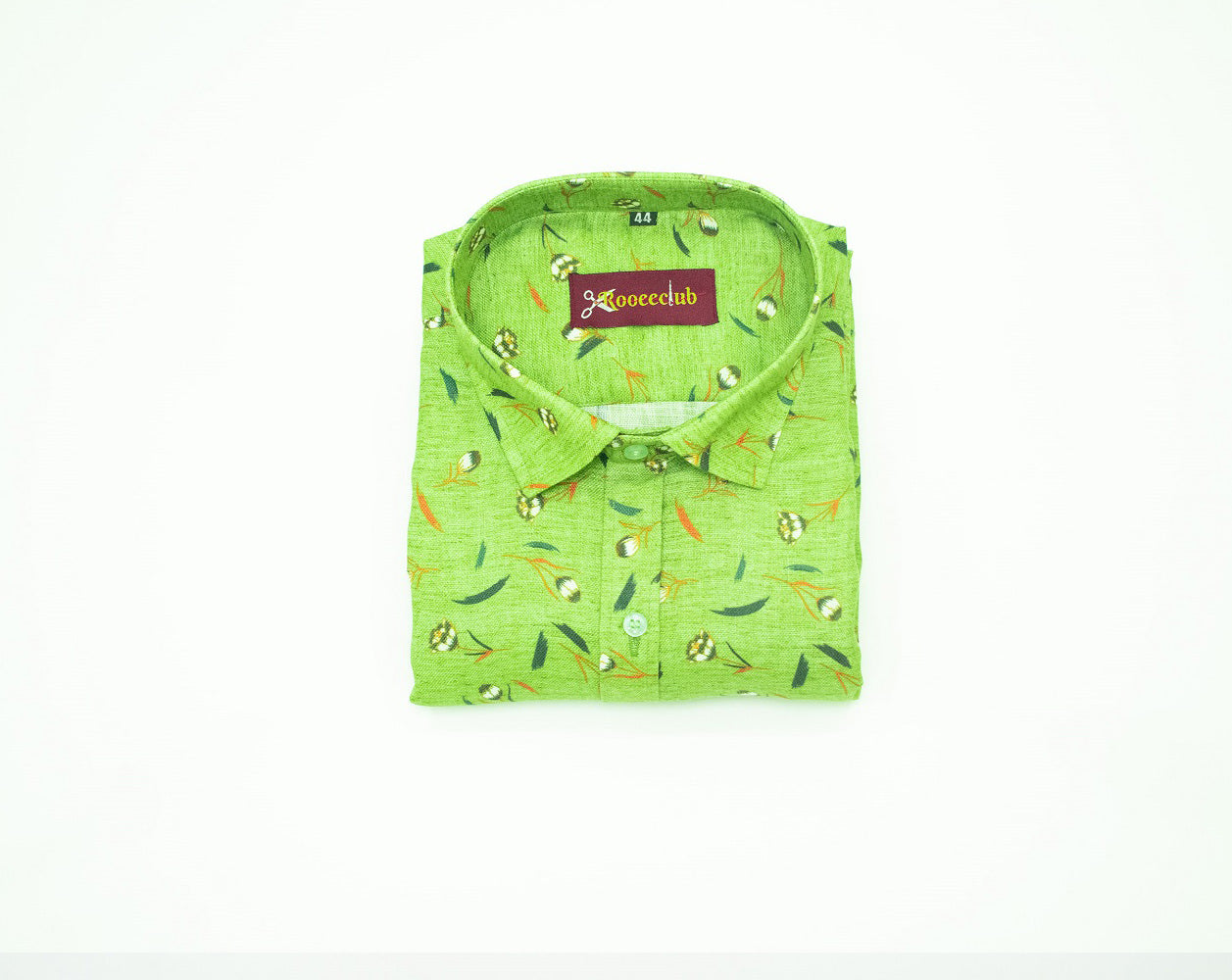 Green Leaf Color Printed Color Cotton Shirts