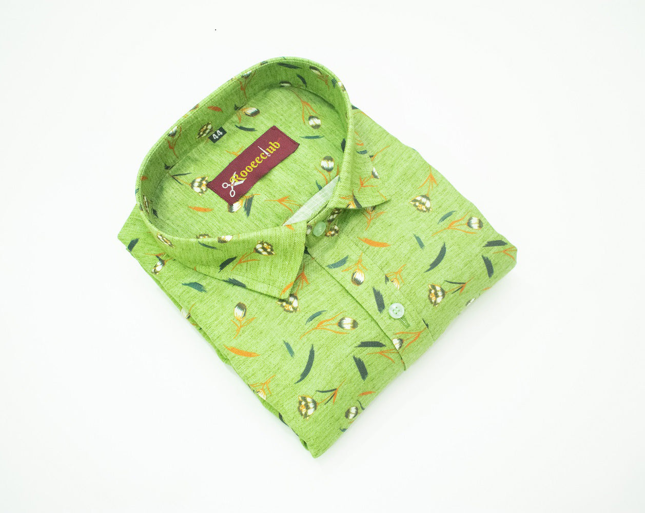 Green Leaf Color Printed Color Cotton Shirts