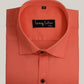 Cotton Tanmay Light Orange Color Formal Shirt for Men's