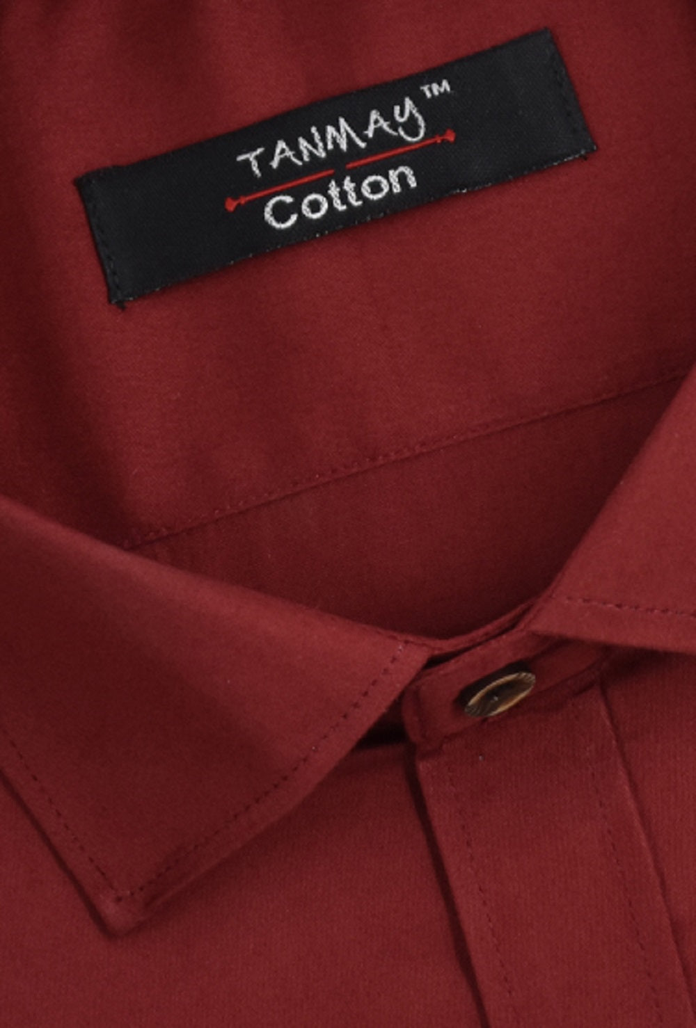 Cotton Tanmay Maroon Color Formal Shirt for Men's
