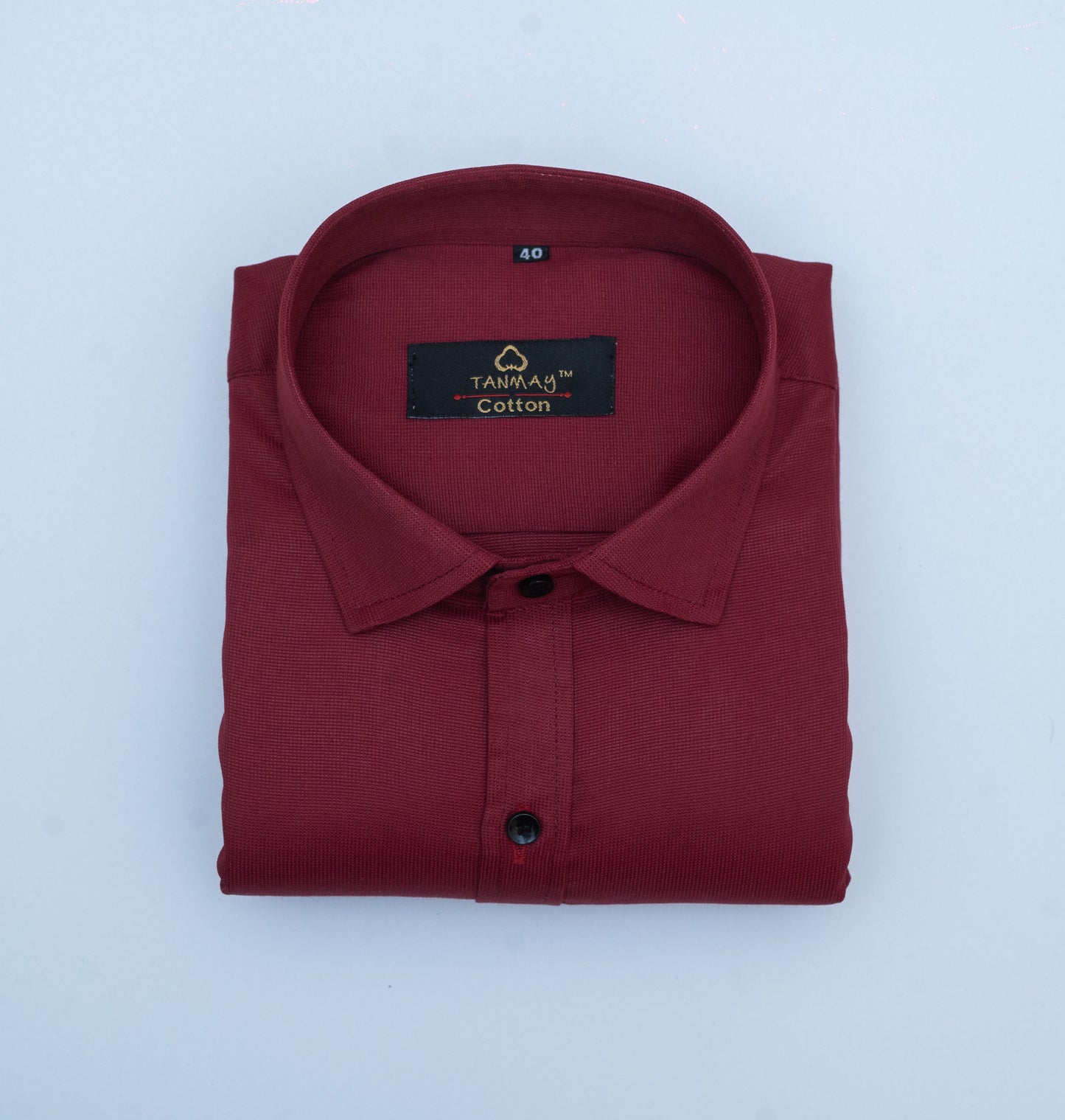 Maroon Color Mercerised Cotton Shirt For Men's