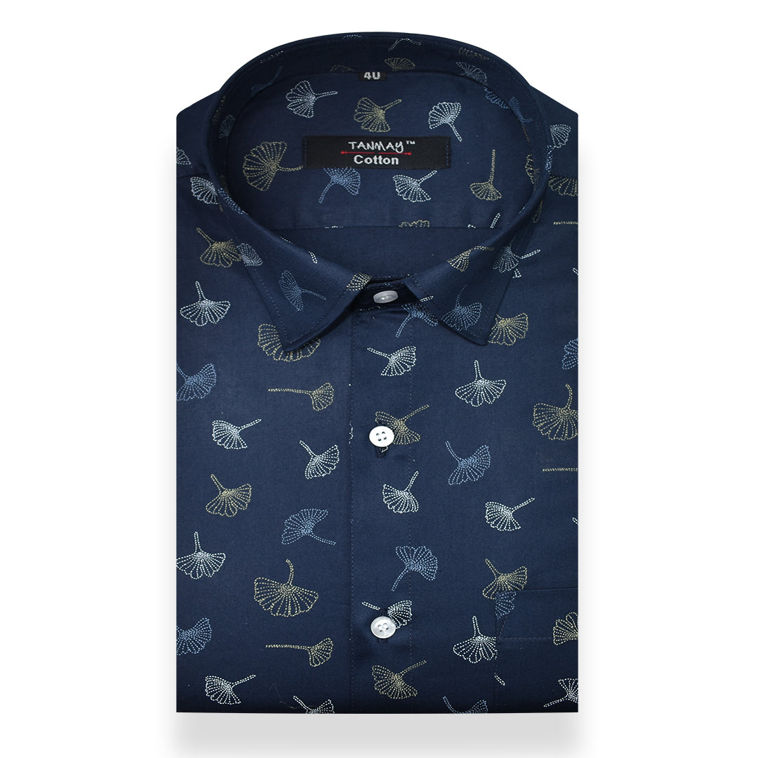 Blue Color Printed Shirt For Men's
