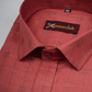 Red Color Lining Butta Cotton Shirts