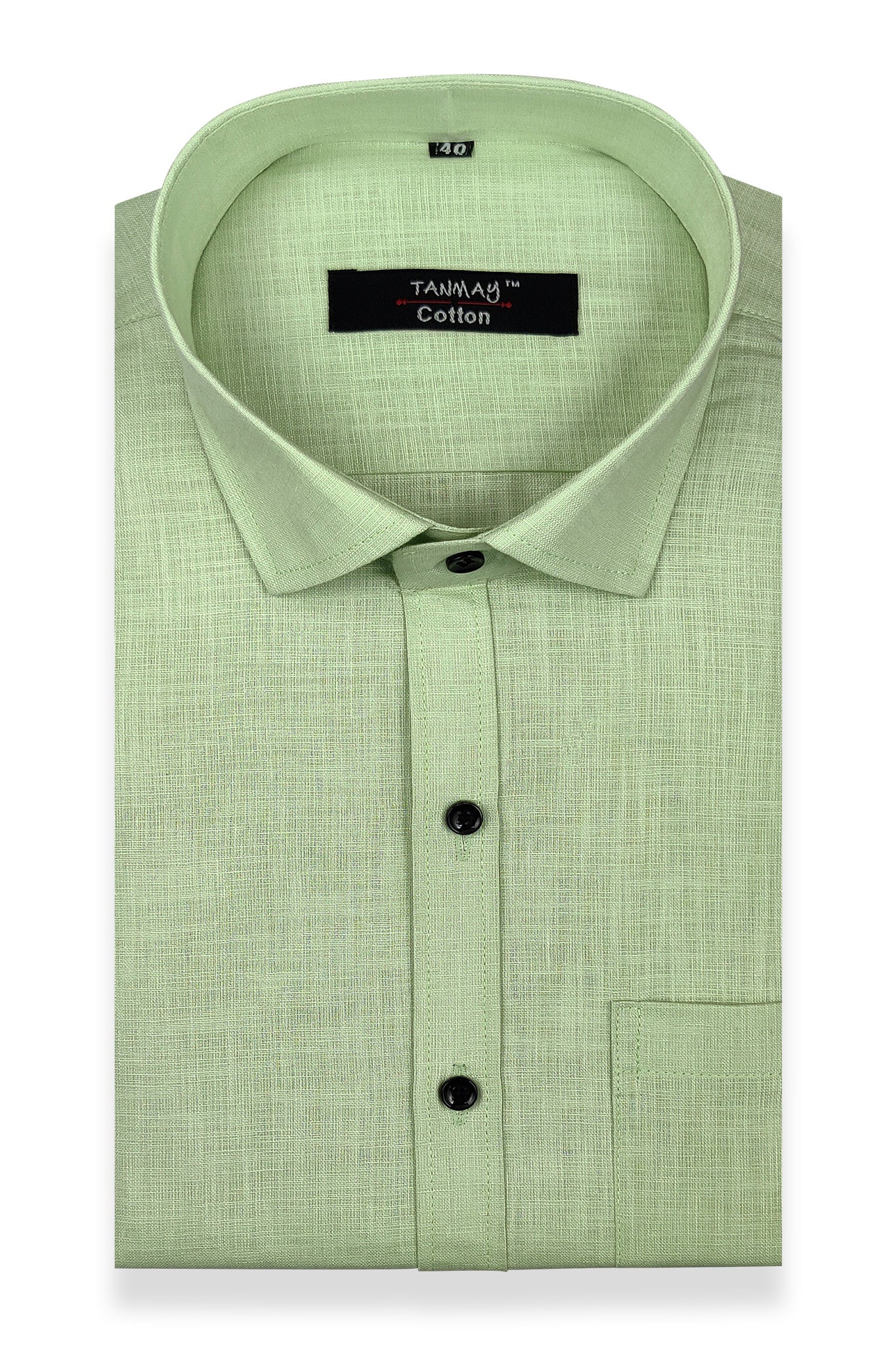 Olive Green COLOR LINEN COTTON SHIRT FOR MEN