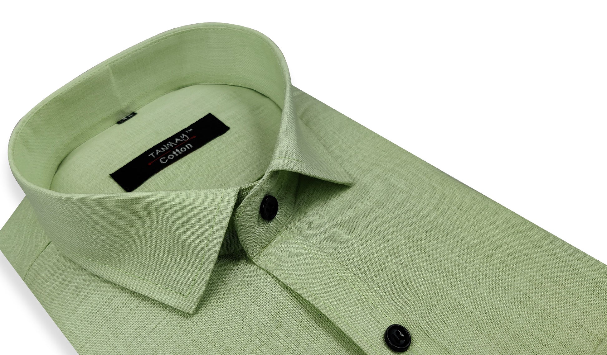 Olive Green COLOR LINEN COTTON SHIRT FOR MEN