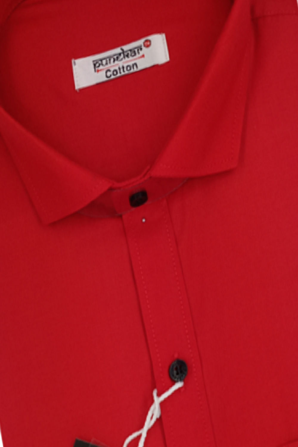 Cotton Tanmay Satin Red Color Full Sleeves Formal Shirt for Men's.